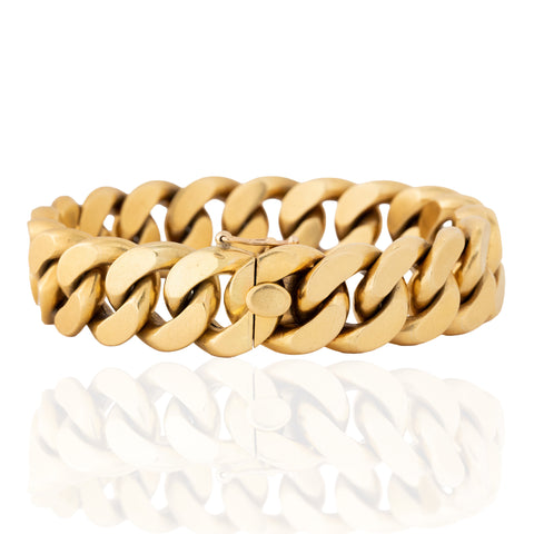 Vintage Jumbo Curb Link Bracelet, French