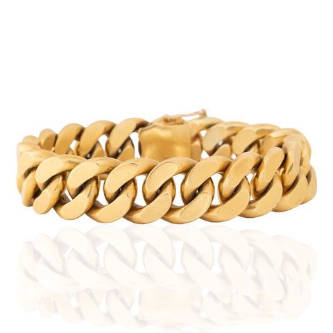 Vintage Jumbo Curb Link Bracelet, French