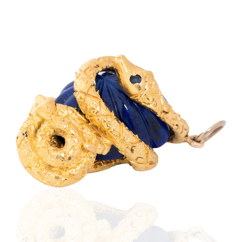 Vintage Serpent Lapis Pendant, by Cartier