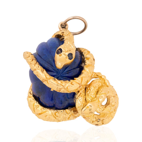 Vintage Serpent Lapis Pendant, by Cartier