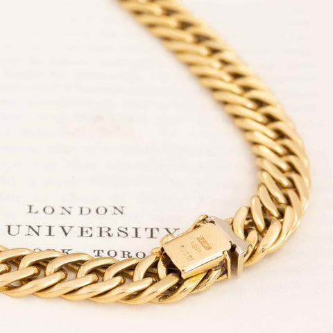Vintage Flat Curb Link Chain, by Gucci c. 1980