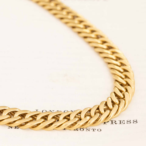 Vintage Flat Curb Link Chain, by Gucci c. 1980