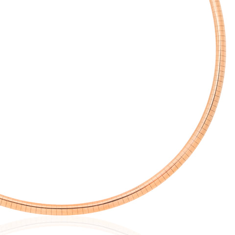 Vintage Rose Gold Omega Necklace, Italian