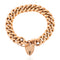 Victorian Curb Link Heart Padlock Bracelet, English