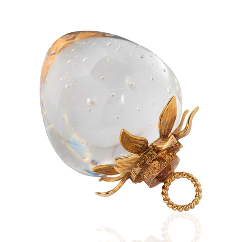 Strawberry Glass Pendant, by Steuban Glass