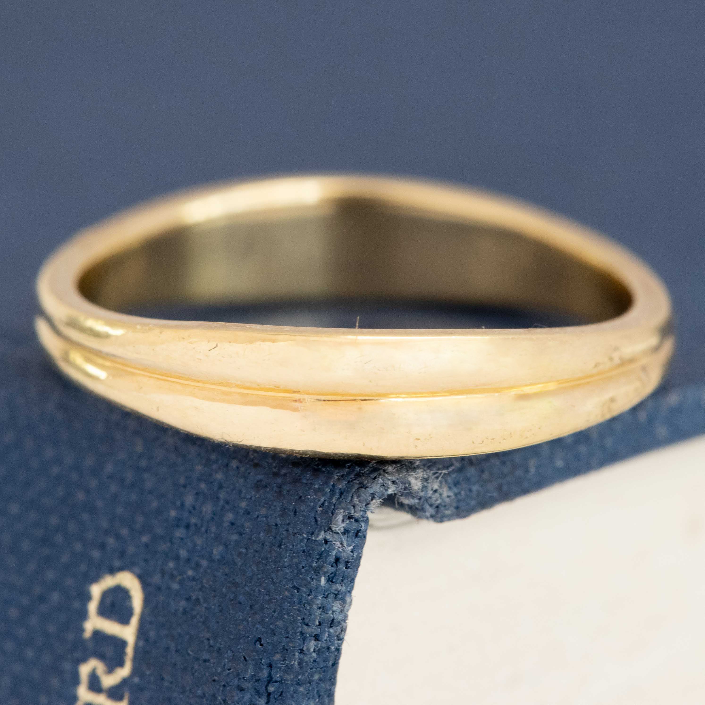Vintage Tiffany collectible rolling ring in tri-color 18K gold
