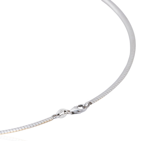 Vintage Two-Tone Omega Necklace, Italian