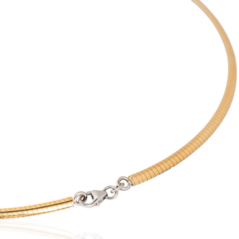 Vintage Two-Tone Omega Necklace, Italian