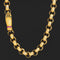 Antique Victorian long guard chain with celestial motif and hand clasp