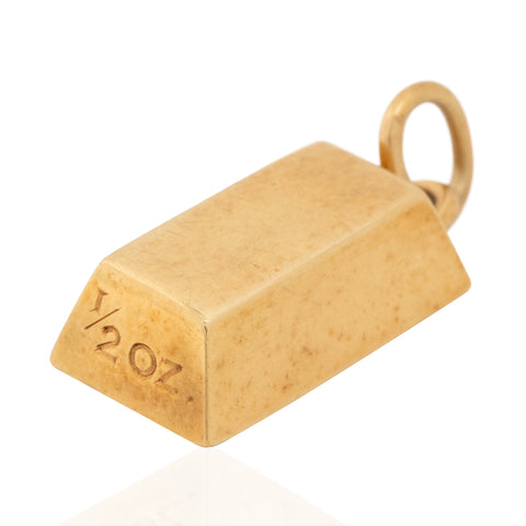 Vintage 1/2 oz Ingot Pendant, by Cartier