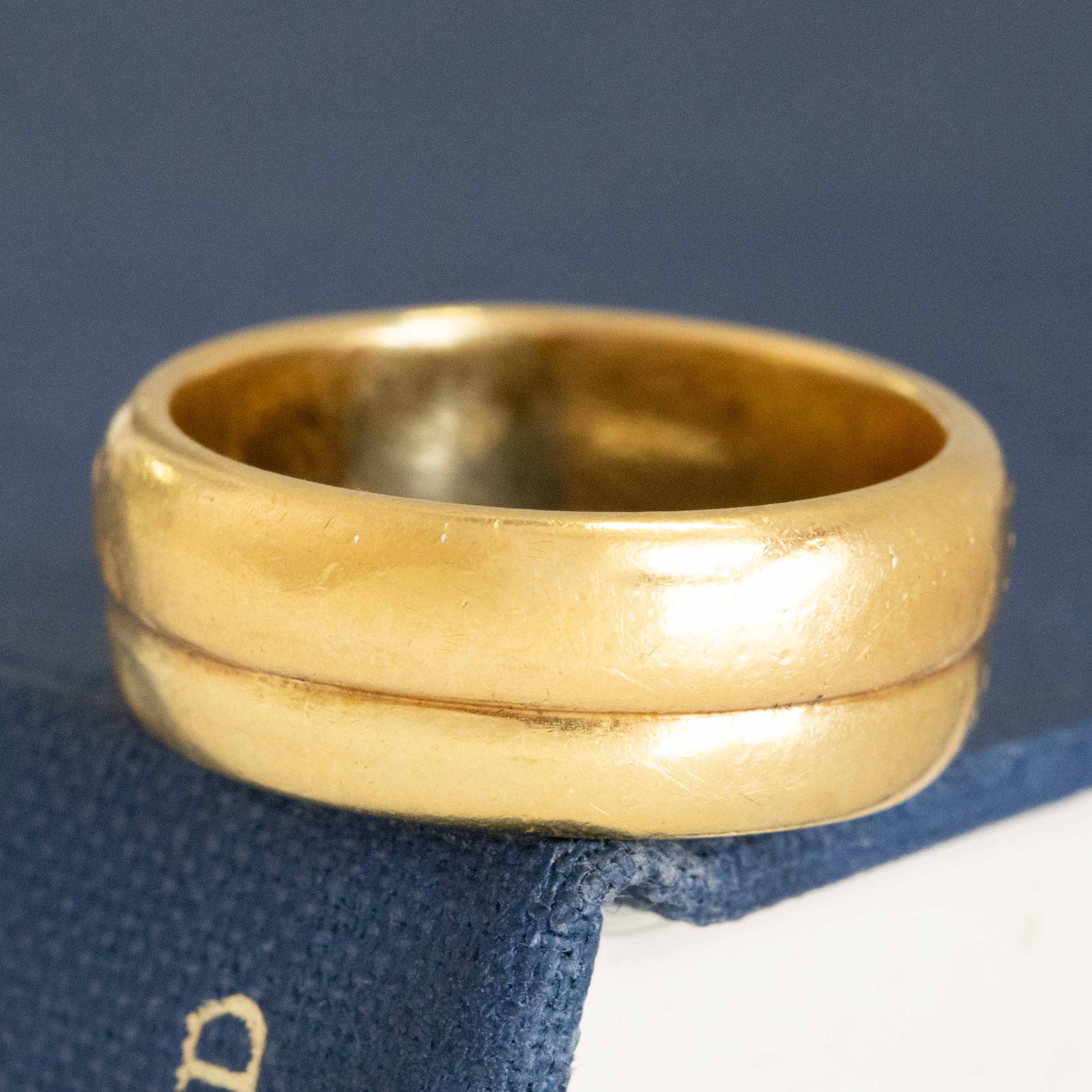 22kt Victorian Double Row Yellow Gold Band