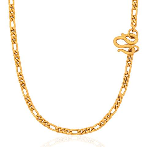 Vintage 24kt Figaro Chain Necklace