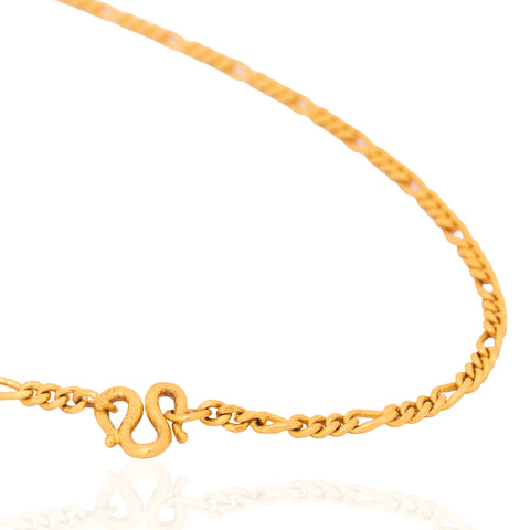 Vintage 24kt Figaro Chain Necklace