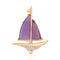 Vintage Amethyst & Diamond Sailboat Pendant