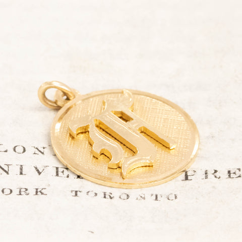 Old English "F" Medallion Pendant