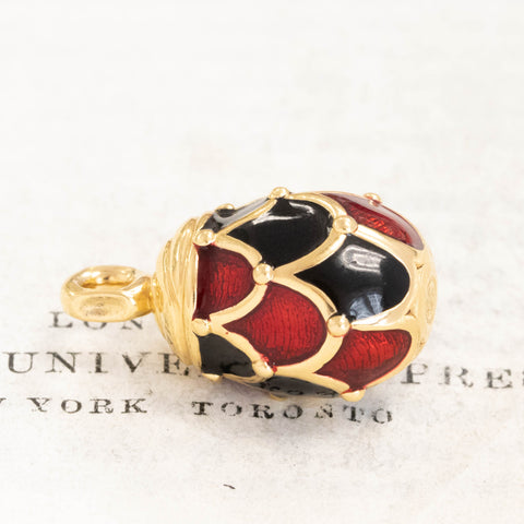 Vintage Enamel Egg Pendant