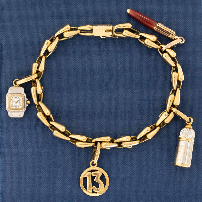 Jewels by Grace Vintage Yellow Gold Charm Bracelet, by Cartier