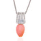 Vintage Conch Pearl & Diamond Necklace