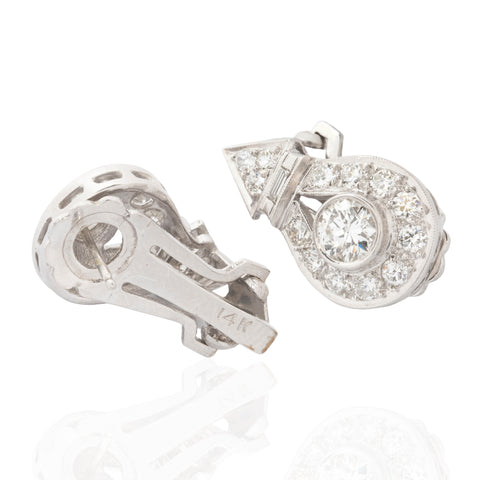 2.00ctw Vintage Diamond Arrow Drop Earrings