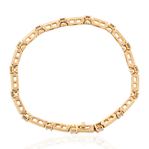 Vintage Diamond Block Bracelet
