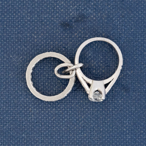 Vintage Diamond Wedding Set Charm