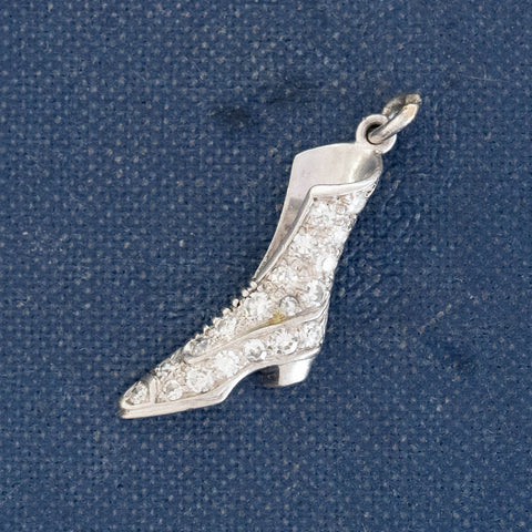 Vintage Diamond Boot Charm