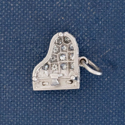 Vintage Diamond Grand Piano Charm