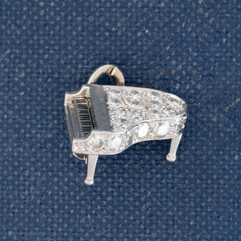 Vintage Diamond Grand Piano Charm