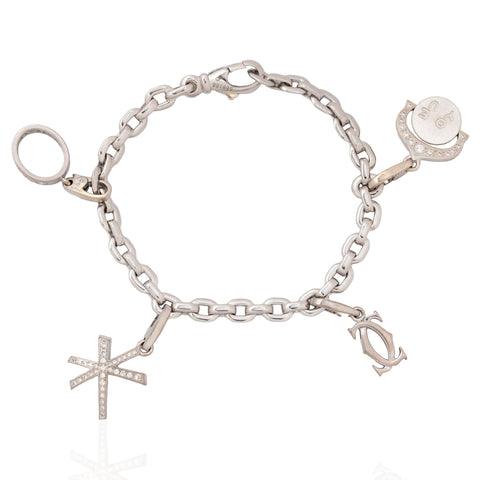 Vintage Diamond Charm Bracelet, by Cartier
