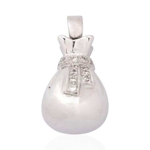 Vintage Diamond Money Bag Charm