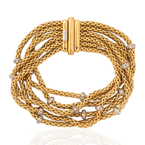 Vintage Diamond Bib Bracelet & Necklace Set, by Fope