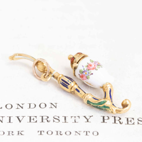 Vintage Enamel Pipe Charm, French
