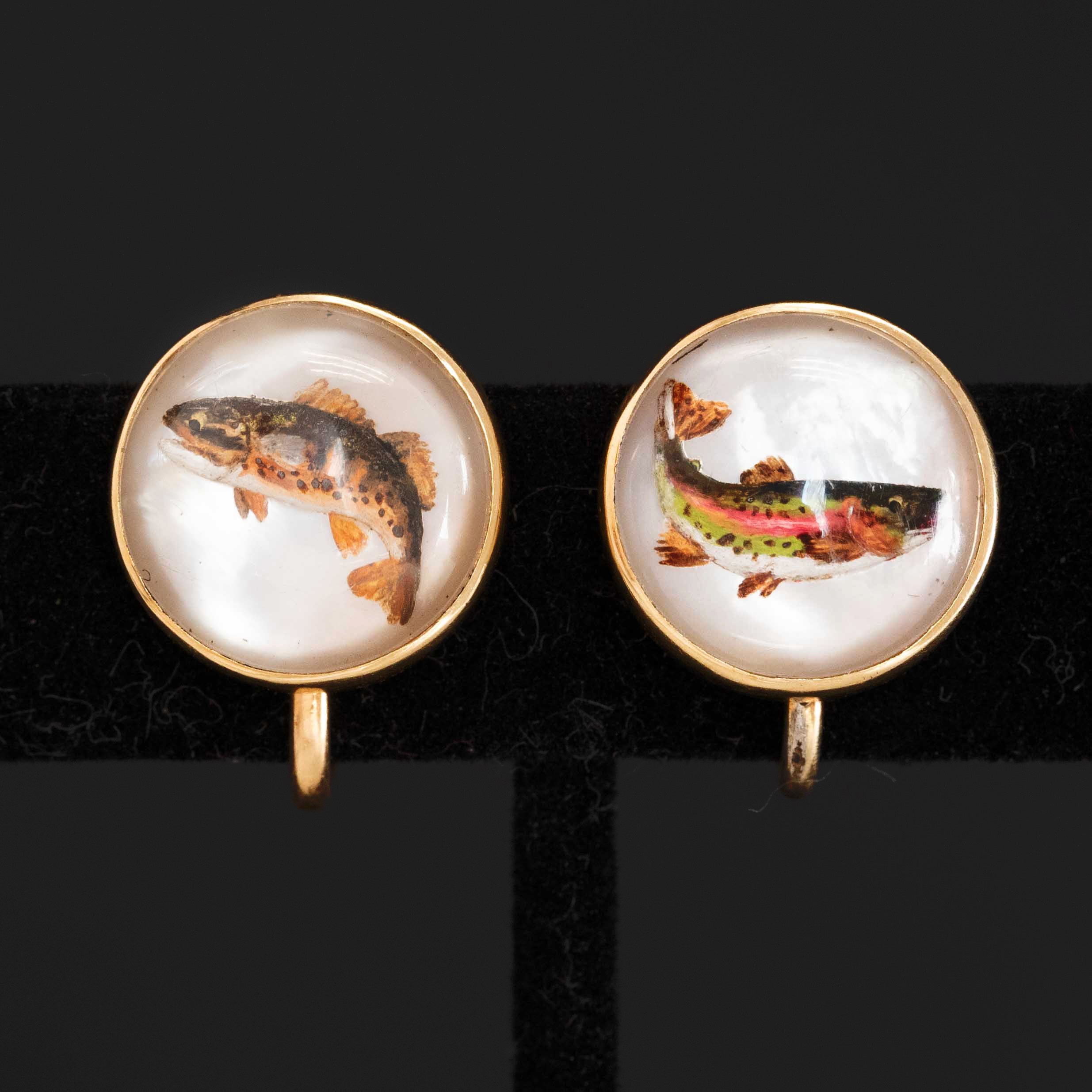 Vintage Essex Crystal Fish Clip-On Earrings