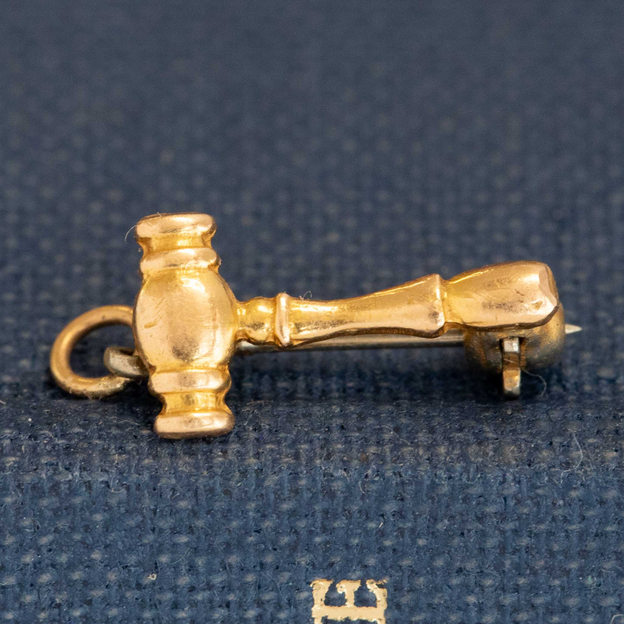Vintage Gavel Brooch Charm
