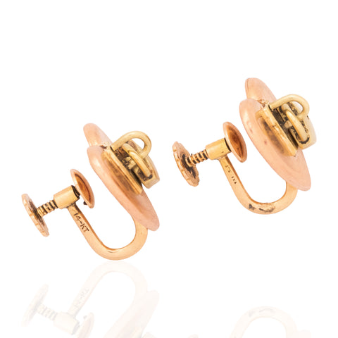 Vintage Padlock Heart Earrings