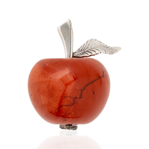 Vintage Jasper Quartz Apple Pendant