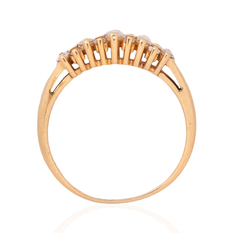 1.05ctw Vintage Mixed Cut Marquise & Baguette Ring