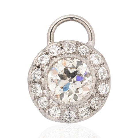 1.25ctw Vintage Old European Cut Diamond Cluster Pendant