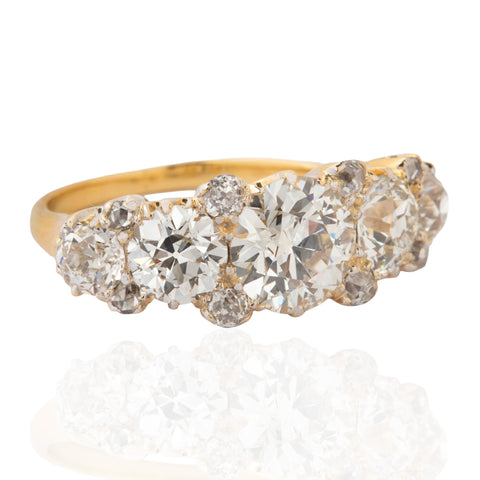 5.32ctw Antique Old European Cut Diamond Ring