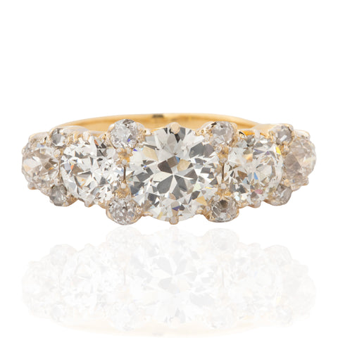 5.32ctw Antique Old European Cut Diamond Ring
