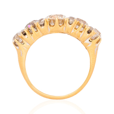 5.32ctw Antique Old European Cut Diamond Ring