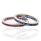 Vintage Ruby & Sapphire Step Cut Eternity Stacking Band
