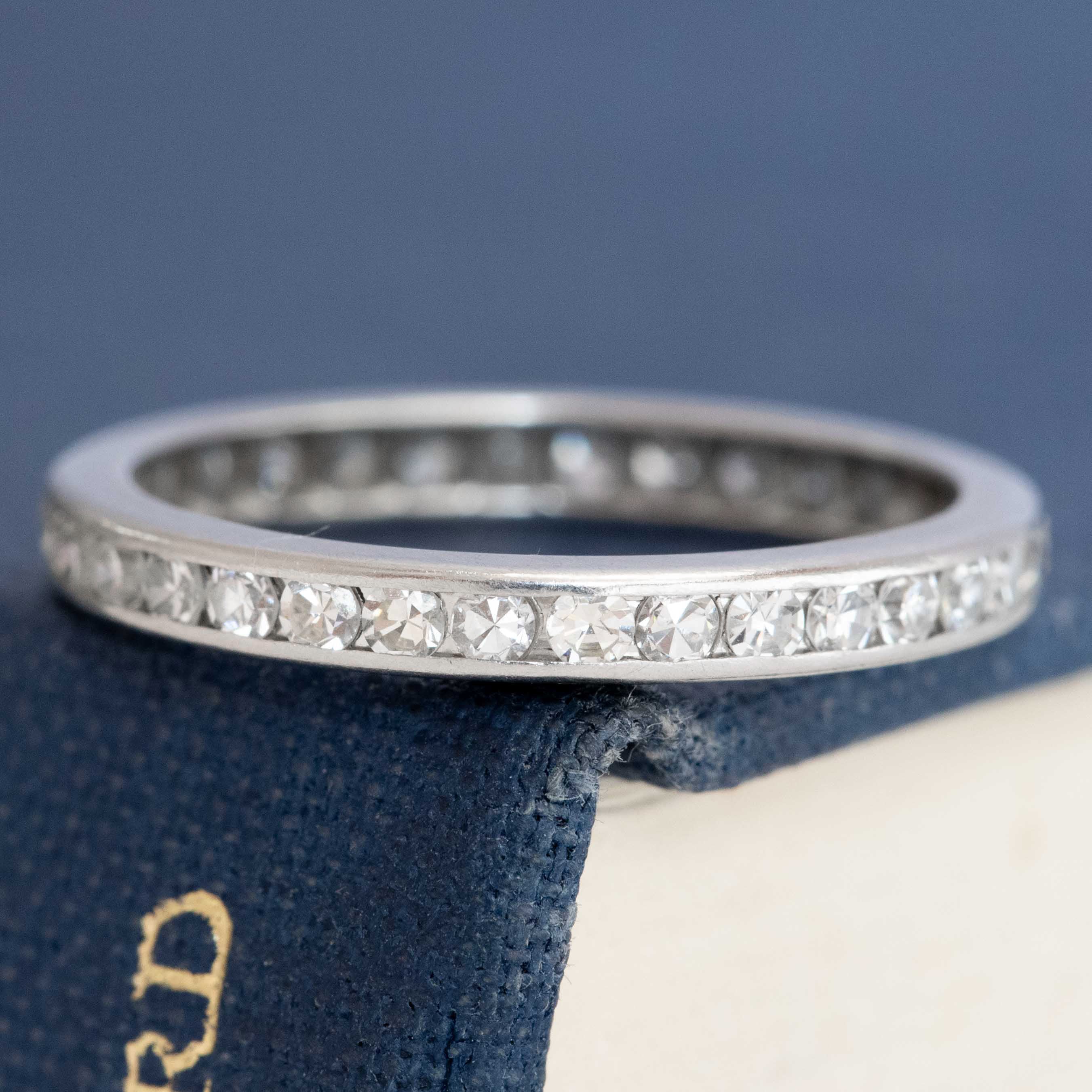 Vintage Single Cut Diamond Eternity Band