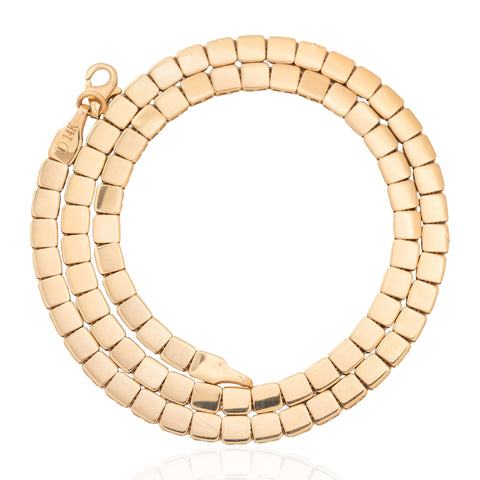 Vintage Square Link Chain Necklace