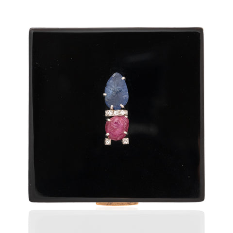 RARE Art Deco "Tutti Frutti" Vanity Case/Compact, by Cartier Paris
