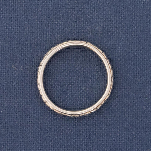 Vintage Floral Etched Wedding Band