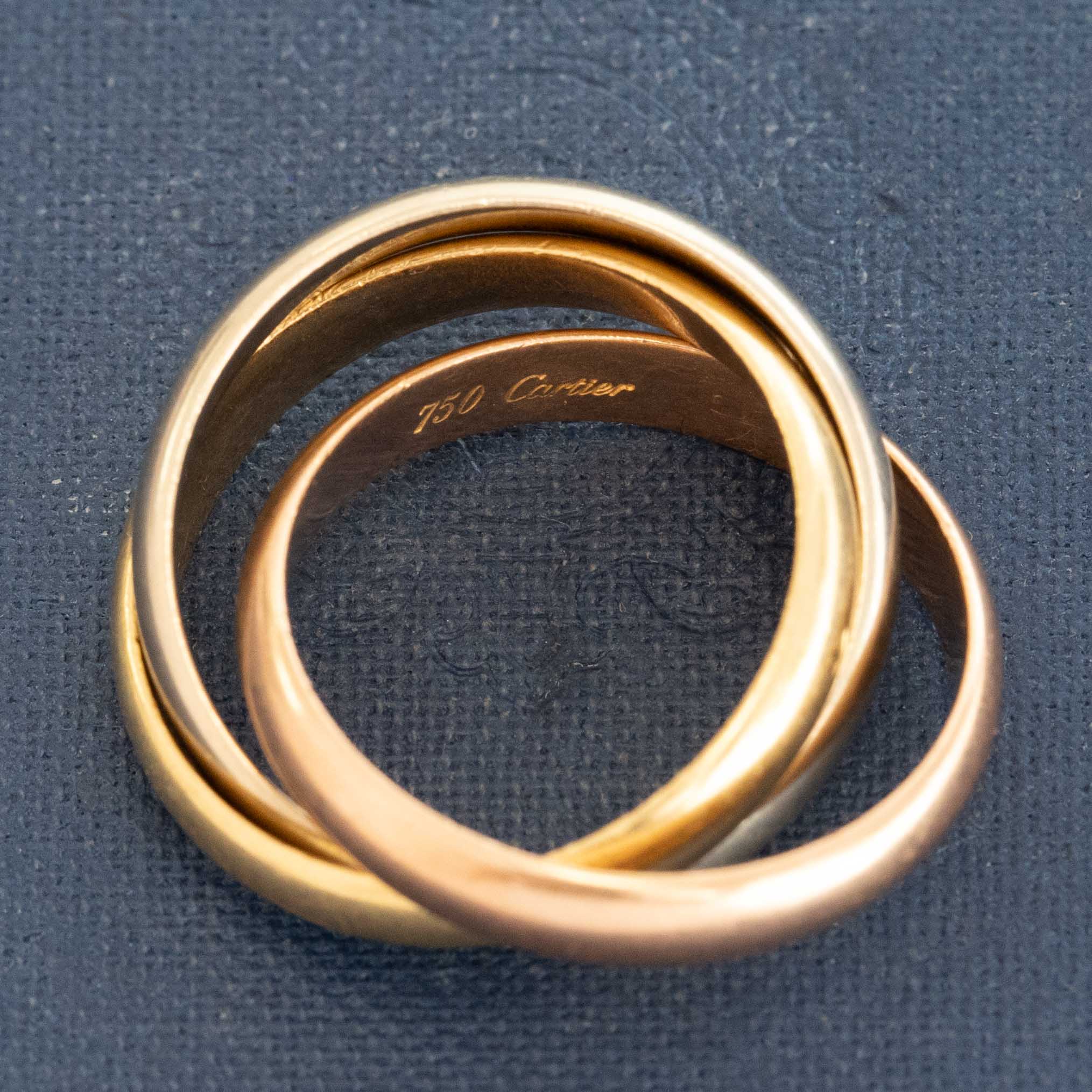 Collector’s Cartier wide band rolling ring, vintage French hallmark