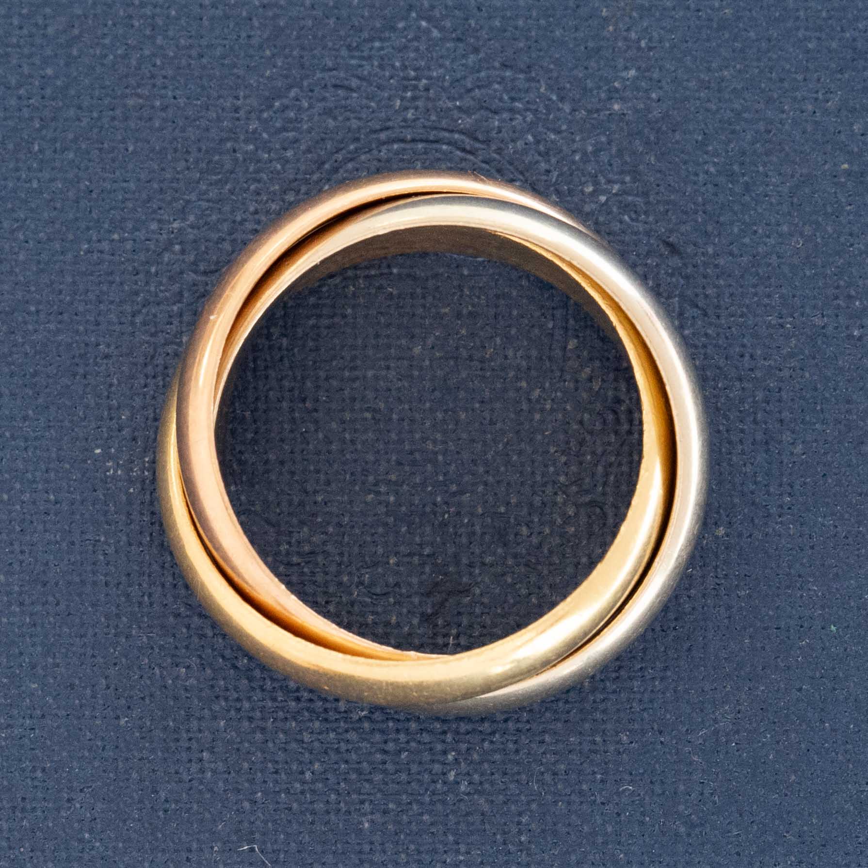 Bold vintage Cartier rolling ring, 18k gold wide version