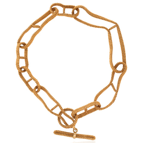 RARE Vintage Woven Chain D'Ancre Necklace, by Hermes