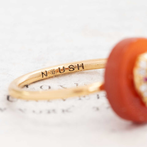 Diamond & Sardonyx Ladybug Ring
